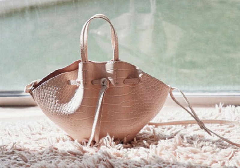 画像3: Woman’ crocodile pattern drawstring wings squid buns mother bag handbag bucket bag shoulder Messenger bag　クロコ型押しバケットバッグショルダーメッセンジャーバッグ (3)