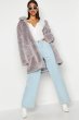 画像2: Women's  imitation Teddy Faux Fur long Coat　テディベア エコファーシンプルコート (2)