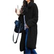 画像4: Women's  Faux Lambswool Long Sleeve Turn Down Collar Loose Thicken Woolen Coat Warm Long Outwear　エコファーシンプルテーラードロングコート (4)