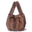 画像3: Woman’ mink fur handbags soft face mane vest bag portable hand bag  Messenger bag　リアルミンクバケットトートバッグショルダーメッセンジャーバッグ (3)