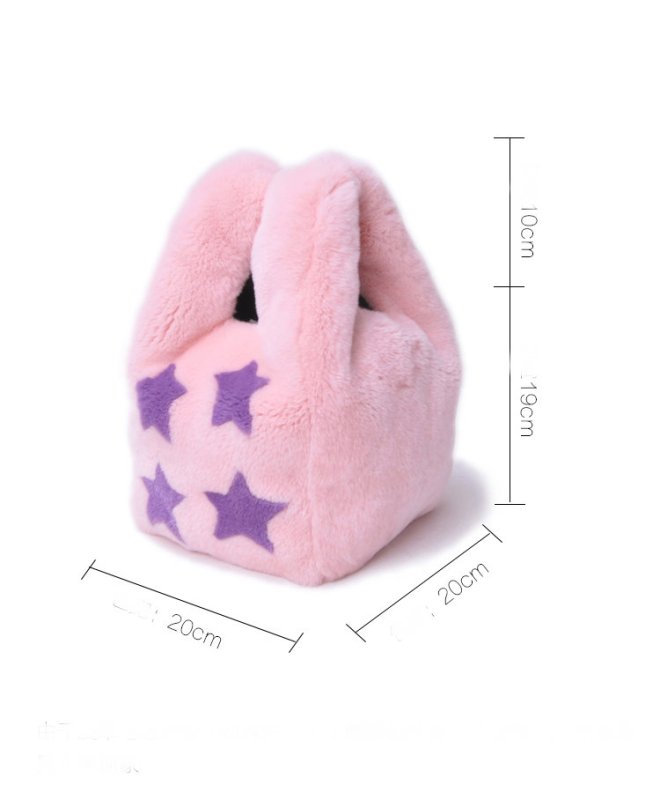 画像15: Woman’leather rabbit fur grass fur bag love five-star portable convenience bag Messenger bag　リアルラビットファーバケットトートバッグショルダーメッセンジャーバッグ (15)