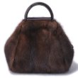 画像1: Woman's mink fur  luxury dinner wrist bag  リアルミンクファーリストトートバッグ　ハンドバック (1)