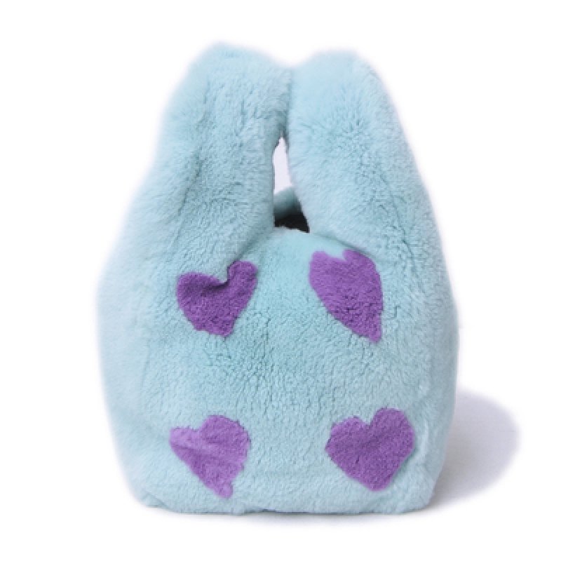 画像4: Woman’leather rabbit fur grass fur bag love five-star portable convenience bag Messenger bag　リアルラビットファーバケットトートバッグショルダーメッセンジャーバッグ (4)