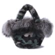 画像7: Woman's mink fur handbags mane with fox fur portable basket bag   リアルミンク＆フォックスファーファーバケットトートバッグメッセンジャーバッグ (7)