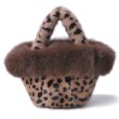画像2: Woman's mink fur handbags mane with fox fur portable basket bag   リアルミンク＆フォックスファーファーバケットトートバッグメッセンジャーバッグ (2)