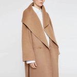 画像1: Women's big lapel walk with wind long double-sided cashmere coat jacket　カシミア混紡ラペル風ロングコート　ジャケット (1)