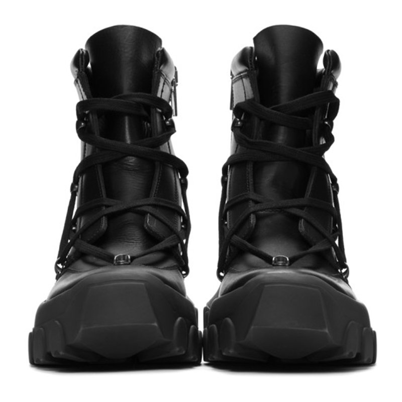 画像5: Men's  wild personality leather fashion men's boots　 メンズ レザー ハイカットレースアップマーチンブーツ  (5)