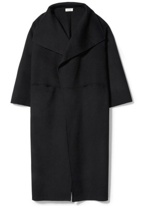 画像8: Women's big lapel walk with wind long double-sided cashmere coat jacket カシミア混紡ラペル風ロングコート ジャケット (8)