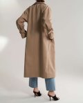 画像8: Women's  lazy casual classic double-breasted knees loose street fan coat jacket　ダブルブレスト膝下ロングマキシ丈トレンチコート　ロングコート　ジャケット (8)