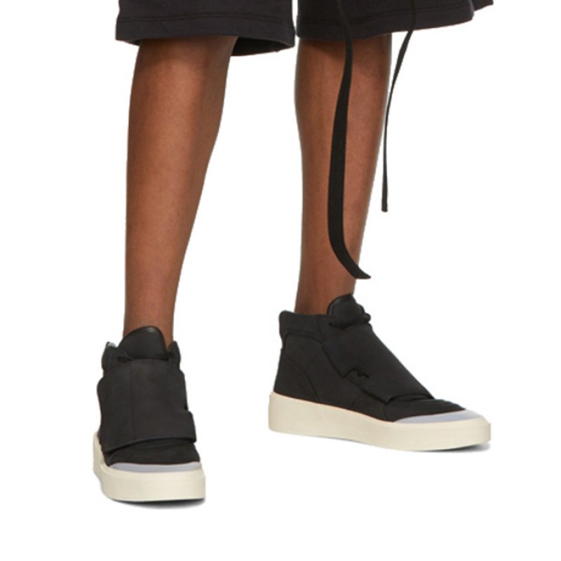 画像1:  Men's Leather high-top sneakers　　レザーハイカットスニーカー ストリートシューズ　カジュアル シューズ  (1)