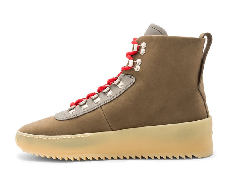 画像2:  Men's Leather Mountain Race up Casual Shoes Leather high-top sneakers 　レザーレースアップハイカットアウトドアカジュアルツーリングシューズ  (2)