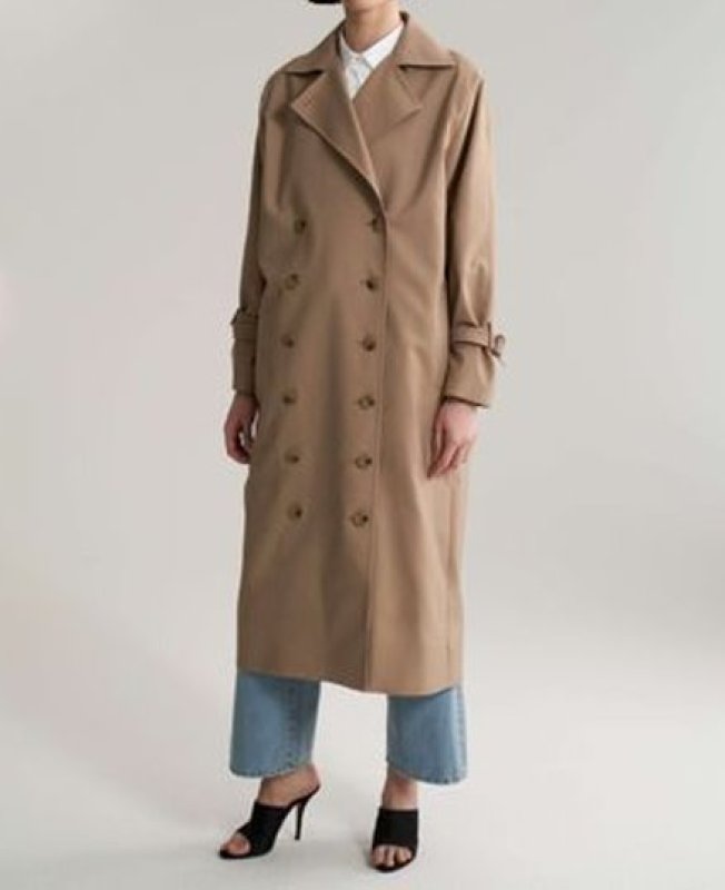 画像5: Women's  lazy casual classic double-breasted knees loose street fan coat jacket ダブルブレスト膝下ロングマキシ丈トレンチコート ロングコート ジャケット (5)