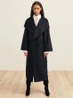 画像4: Women's big lapel walk with wind long double-sided cashmere coat jacket　カシミア混紡ラペル風ロングコート　ジャケット (4)