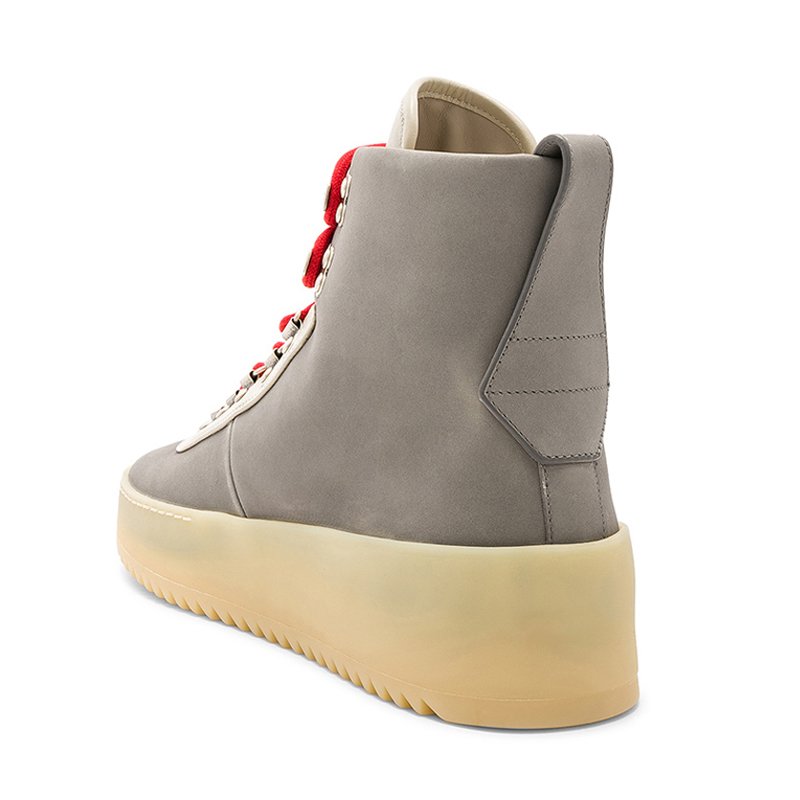 画像6:  Men's Leather Mountain Race up Casual Shoes Leather high-top sneakers 　レザーレースアップハイカットアウトドアカジュアルツーリングシューズ  (6)