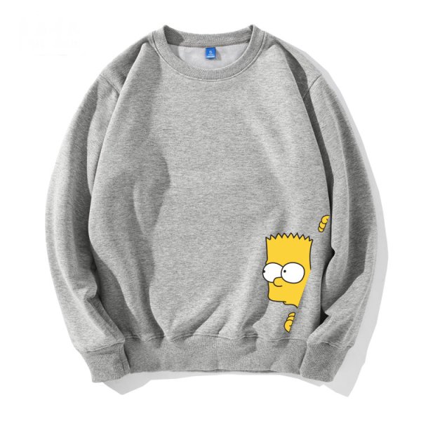画像1: men's Simpsons long-sleeved pullover sweater round neck sweater shirt　ユニセックス男女兼用シンプソンプリント　スウェットトレーナー　セーター (1)