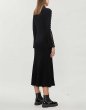 画像2:  Women's long-sleeved  Pearl decorative knit dress 　フレンチパールデコレイトニットドレス ワンピース　ブラウス (2)