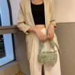 画像8: Woman's  lamb plush handbag slung shoulder bag  モコモコラムファースモールトートショルダーハンドバック (8)