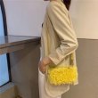 画像9: Woman's  lamb plush handbag slung shoulder bag  モコモコラムファースモールトートショルダーハンドバック (9)