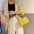 画像4: Woman's  lamb plush handbag slung shoulder bag  モコモコラムファースモールトートショルダーハンドバック (4)