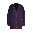 画像5: women's French College Wind Color Jacquard Love Flag Pattern Embroidered Loose Casual Knit Cardigan Jacket　フレンチカラージャカードニットカーディガンジャケット (5)