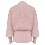 画像7: women's  Long Sleeve Turtleneck Bow Lantern Sleeve Top Waist Slim Knit Sweater　タートルネックボウランタンスリーブトップウエストスリムニットセーター (7)