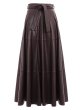 画像3:  women's high waist long leather skirt　ハイウエストロングレザースカート (3)
