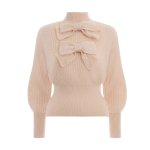 画像8: women's  Long Sleeve Turtleneck Bow Lantern Sleeve Top Waist Slim Knit Sweater　タートルネックボウランタンスリーブトップウエストスリムニットセーター (8)