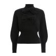 画像6: women's  Long Sleeve Turtleneck Bow Lantern Sleeve Top Waist Slim Knit Sweater　タートルネックボウランタンスリーブトップウエストスリムニットセーター (6)