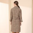 画像7: Women's loose woolen coat  ガンクラブチェックトレンチウールコート　ロングコート　ジャケット (7)