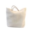 画像1: Woman's  lamb plush handbag shopping bag big bag shoulder large capacity handbag　ラージサイズフェイクラムファートートショルダーハンドバック (1)