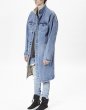 画像2:   Men's loose denim cotton clothes men's long section lapels thick coat  couple denim jacket coat メンズ　ユニセックス男女兼用ロングデニムコート　ジャケット　 (2)