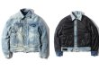 画像4:   Men's paragraph double-faced denim flying thick jacket men and women  ユニセックス 男女兼用デニムフライングリバーシブル　ジャケット　　コート (4)