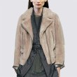 画像3: Women's Eco sheepskin fur riders style Jacket coat　　エコシープスキンファージャケット　ショートコート (3)