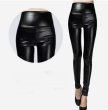 画像4: women's imitation leather leggings high waist tight leather pants trousers  ハイウエストレザーレギンス パンツ (4)