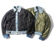 画像6:   Men's paragraph double-faced denim flying thick jacket men and women  ユニセックス 男女兼用デニムフライングリバーシブル　ジャケット　　コート (6)