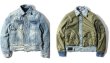 画像5:   Men's paragraph double-faced denim flying thick jacket men and women  ユニセックス 男女兼用デニムフライングリバーシブル　ジャケット　　コート (5)