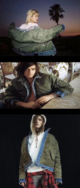 画像3:   Men's paragraph double-faced denim flying thick jacket men and women  ユニセックス 男女兼用デニムフライングリバーシブル　ジャケット　　コート (3)