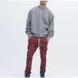 画像3: men's Scottish contrast color outdoor street trend casual trousers ストリートトレンドチェックカジュアルパンツ パンツ (3)