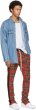 画像9: men's Scottish contrast color outdoor street trend casual trousers ストリートトレンドチェックカジュアルパンツ パンツ (9)