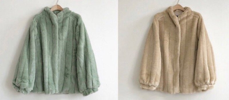 画像8: Women's Eco fur imitation fur coat Jacket  エコミンクファーコート ジャケット ショートコート (8)