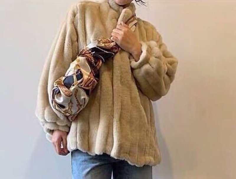 画像4: Women's Eco fur imitation fur coat Jacket  エコミンクファーコート ジャケット ショートコート (4)