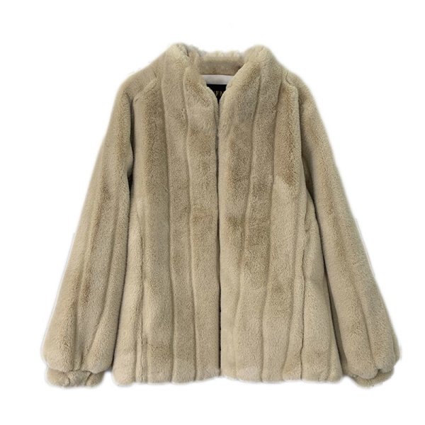画像1: Women's Eco fur imitation fur coat Jacket 　エコミンクファーコート　ジャケット　ショートコート (1)