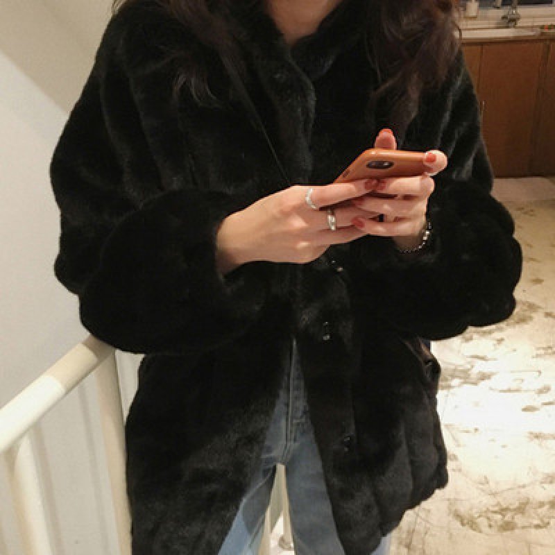 画像6: Women's Eco fur imitation fur coat Jacket  エコミンクファーコート ジャケット ショートコート (6)