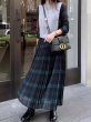 画像3:  Women's  check knit mix maxi dress チェック ニット×シフォン 切り替え マキシドレス ワンピース (3)