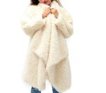 画像1: Women's Eco fur Cardigan Jacket Double Top　エコファーモコモコロングカーディガンジャケットダブルトップ (1)