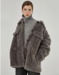 画像3: Women's Eco fur imitation lamb fur grass coat エコシープスキンファーモコモコート　ジャケット (3)