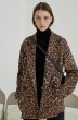 画像11: Women's leopard loose casual neutral drop shoulder double-breasted blazerエコシープスキンファーモコモコート　ジャケット (11)