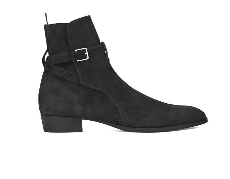 画像2: Men's pointed Chelsea boots High-cuts  Martin boots men's Brock leather boots  メンズ イギリス調本革レザー ハイカットチェルシーブーツ レザーブーツ ロング  (2)