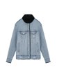 画像6: Women's lamb hair loose casual  denim jacket エコシープスキンファー付きデニムGジャン　ジャケット (6)