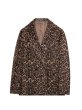 画像12: Women's leopard loose casual neutral drop shoulder double-breasted blazerエコシープスキンファーモコモコート　ジャケット (12)